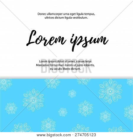 Vector Pattern With Snowflakes. Blue Background. Vector Illustration. As Template For Print, Banner,