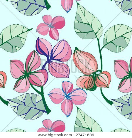 Seamless mönster med blommor