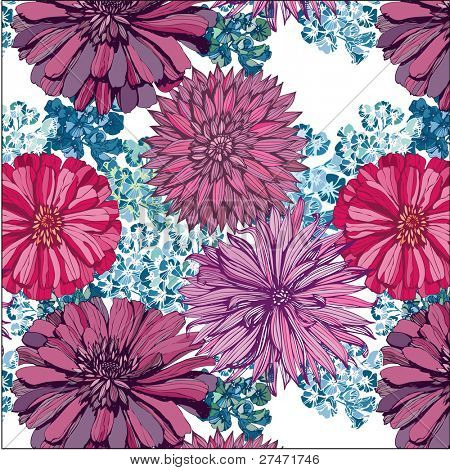 Seamless mönster med rosa blommor