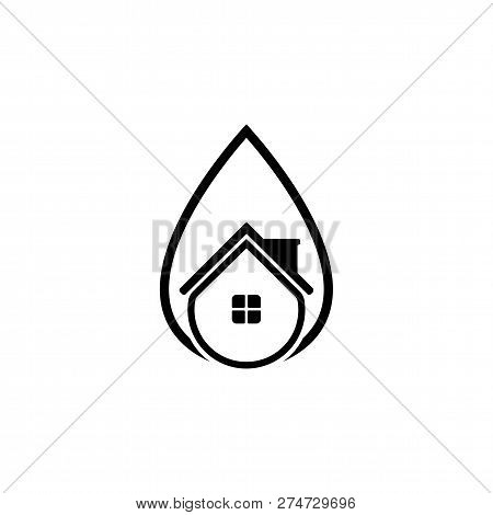 Vector Eco House Logo Design Template. Its Simple Good Design With Leaf And House Combination. Logo 
