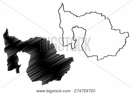 Zug (cantons Of Switzerland, Swiss Cantons, Swiss Confederation) Map Vector Illustration, Scribble S