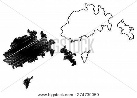 Schaffhausen (cantons Of Switzerland, Swiss Cantons, Swiss Confederation) Map Vector Illustration, S