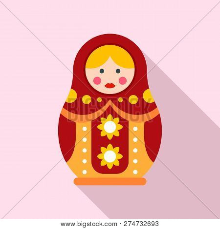 Woman Nesting Doll Icon. Flat Illustration Of Woman Nesting Doll Vector Icon For Web Design