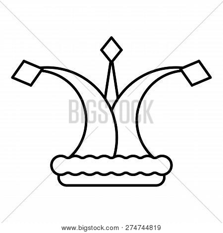 Comic Jester Hat Icon. Outline Comic Jester Hat Vector Icon For Web Design Isolated On White Backgro