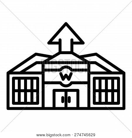 Whisky Factory Icon. Outline Whisky Factory Vector Icon For Web Design Isolated On White Background