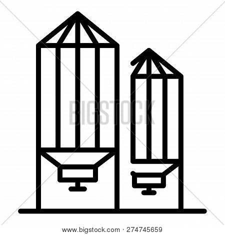 Whisky Reserve Factory Icon. Outline Whisky Reserve Factory Vector Icon For Web Design Isolated On W