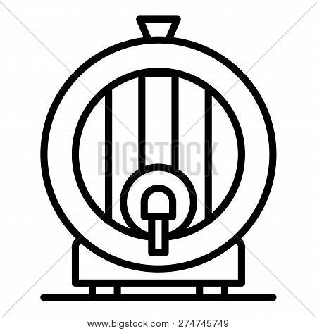 Whisky Barrel Icon. Outline Whisky Barrel Vector Icon For Web Design Isolated On White Background