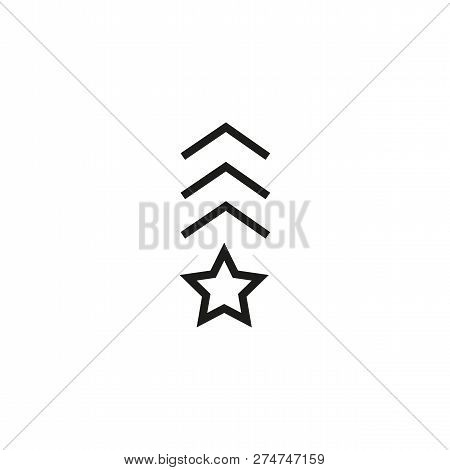 Military Rank Line Icon. Navy, Officer, General. Captain Concept. Can Be Used For Topics Like Army, 
