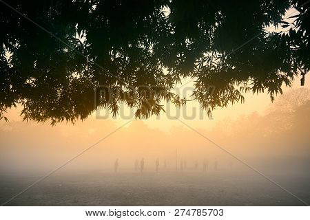 Sunrise At Kolkata Maidan.