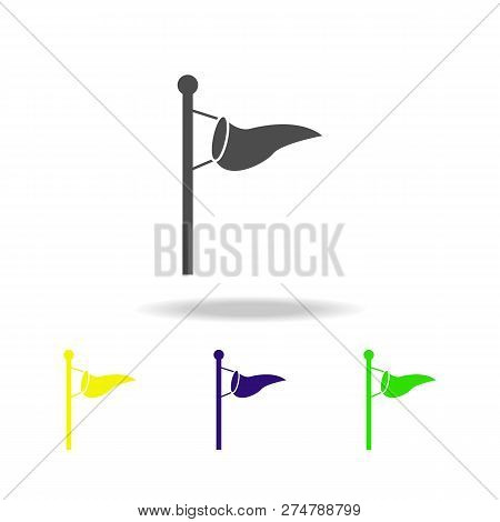 Vane Colored Icon. Element Of Weather Colored Icon. Can Be Used For Web, Logo, Mobile App, Ui, Ux