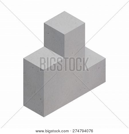 Concrete Podium With 1St 2Nd And 3Rd Place Isolated Over White