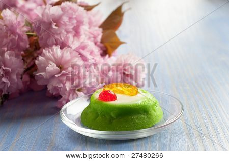 cassata ปกติดั้งเดิมซิซิลีมาร์ซิปันหวาน