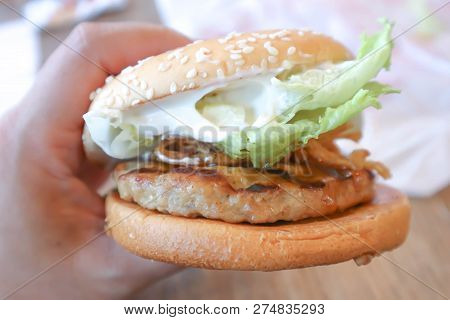 Hamburger Or Burger Or Pork Buger For Eat