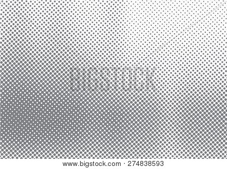 Abstract Halftone Motion Effect With Fading Dot Gradation Black And White Background And Texture. Ve