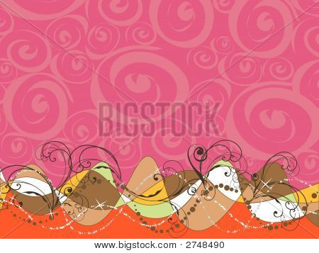 Abstrakte Rosa Retro Windung Hintergrund (Vector)