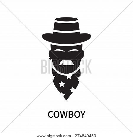 Cowboy Icon Isolated On White Background. Cowboy Icon Simple Sign. Cowboy Icon Trendy And Modern Sym