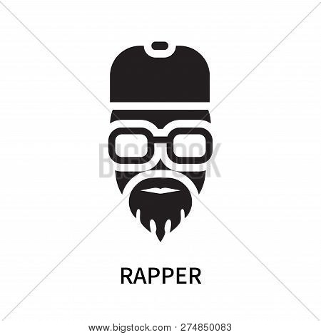 Rapper Icon Isolated On White Background. Rapper Icon Simple Sign. Rapper Icon Trendy And Modern Sym