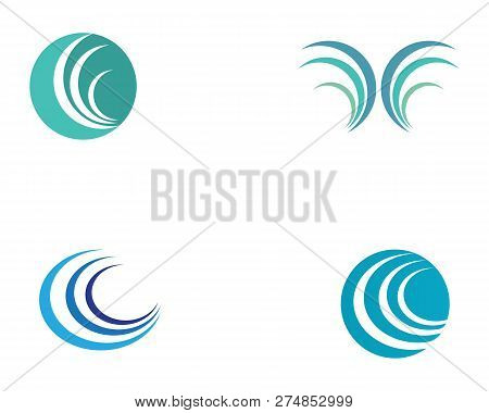 Wave Water Logo Beach Vector Blue Beach