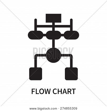 Flow Chart Icon Isolated On White Background. Flow Chart Icon Simple Sign. Flow Chart Icon Trendy An