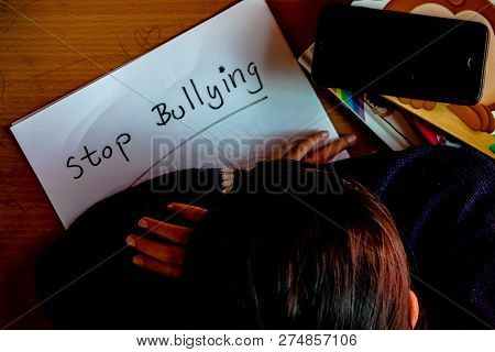Stop Bullying. Bullying Is Unwanted And Aggressive Behavior. It Considered A Social Problem.