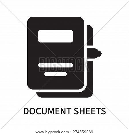 Document Sheets Icon Isolated On White Background. Document Sheets Icon Simple Sign. Document Sheets