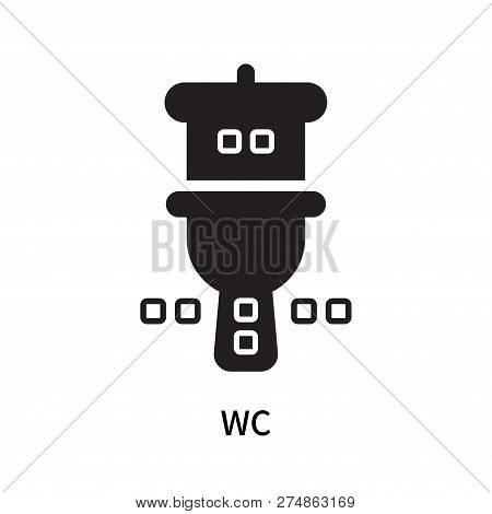 Wc Icon Isolated On White Background. Wc Icon Simple Sign. Wc Icon Trendy And Modern Symbol For Grap