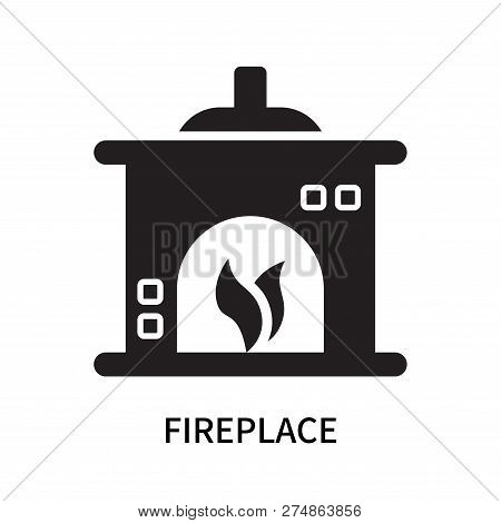 Fireplace Icon Isolated On White Background. Fireplace Icon Simple Sign. Fireplace Icon Trendy And M