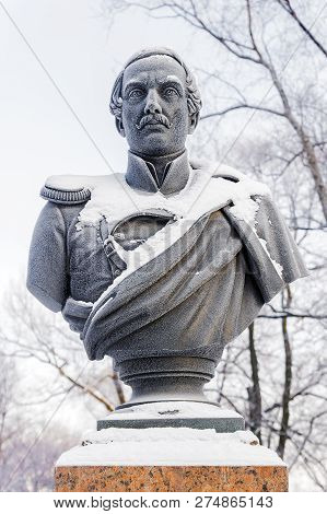 Monument To Mikhail Lermontov In St. Petersburg Is Set In The Alexander Garden In 1896