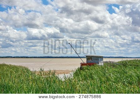 Carrelet Fishing Cabin On The Banks Of The Gironde River France