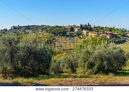 View Of San Donato In Poggio. Chianti Region. Tuscany Landscape. Italy