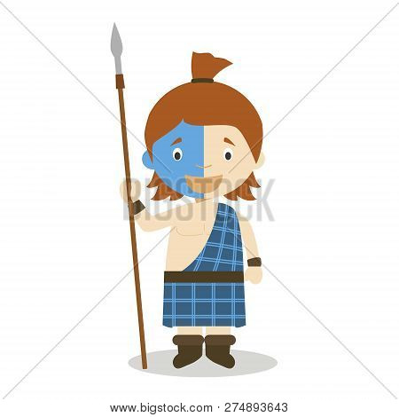 Picto Cartoon Character. Vector Illustration. Kids History Collection.