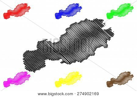 Bolu (provinces Of The Republic Of Turkey) Map Vector Illustration, Scribble Sketch Bolu Ili Map