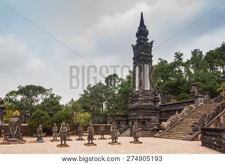 Statues At The Tomb Of Emperor Khai Dinh, Hue, Vietnam