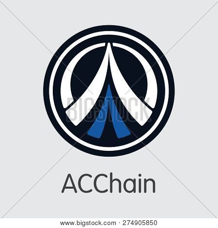 Acc - Acchain. The Crypto Coins Or Cryptocurrency Logo.