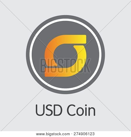 Usdc - Usd Coin. The Crypto Coins Or Cryptocurrency Logo.