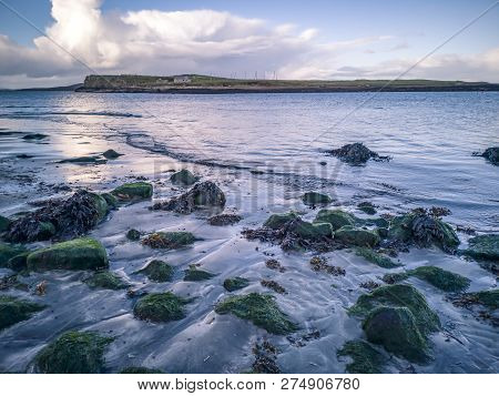 Sunset Over The Famous Dinosaur Bay At Staffin On The Isle Of Skye