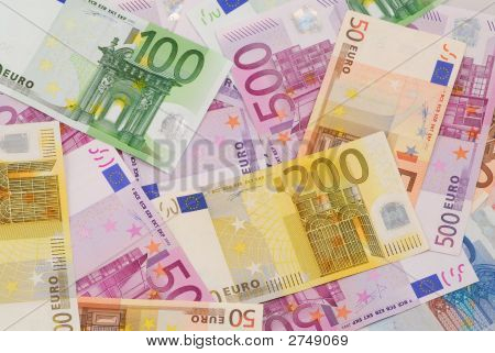 Fundo de notas de euro