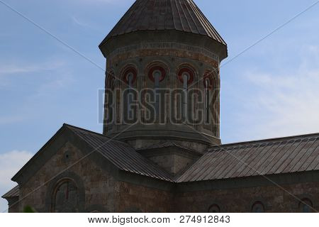 New Christian Church In Bodbe Town In Eastern Georgia