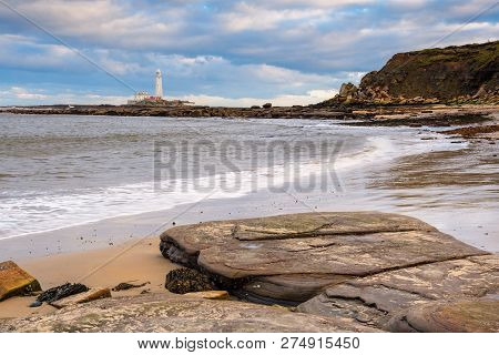 St Mary's Lighthouse Cliffs