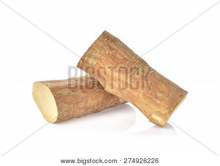 The Eurycoma Longifolia Isolated  On White Background.