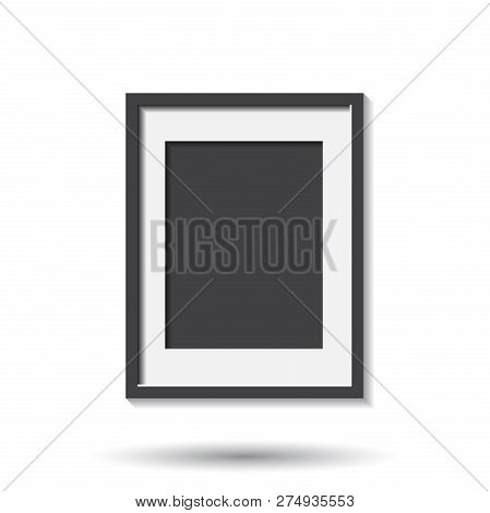 Realistic Photo Frame Isolated On White Background. Pictures Fra