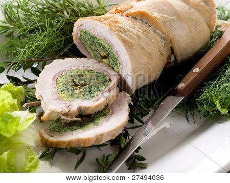 Türkei Roll gefüllt