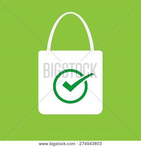 Ecology Concept,eco-friendly Fabric Bag Ideas.vector Illustration