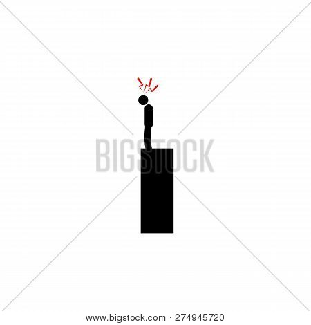 Acrophobia, Fear Icon On White Background. Can Be Used For Web, Logo, Mobile App, Ui, Ux