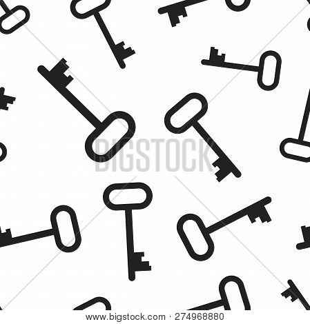 Key Seamless Pattern Background. Business Flat Vector Illustrati