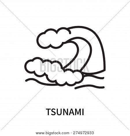 Tsunami Icon Isolated On White Background. Tsunami Icon Simple Sign. Tsunami Icon Trendy And Modern 