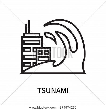 Tsunami Icon Isolated On White Background. Tsunami Icon Simple Sign. Tsunami Icon Trendy And Modern 