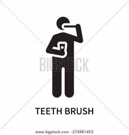 Teeth Brush Icon Isolated On White Background. Teeth Brush Icon Simple Sign. Teeth Brush Icon Trendy