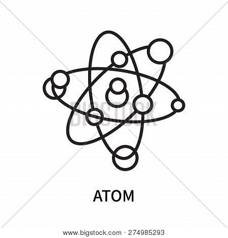 Atom Icon Isolated On White Background. Atom Icon Simple Sign. Atom Icon Trendy And Modern Symbol Fo