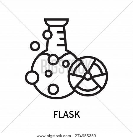 Flask Icon Isolated On White Background. Flask Icon Simple Sign. Flask Icon Trendy And Modern Symbol
